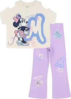 Disney Minnie Mouse T-Shirt and Leggings Outfit Set Infant to Big Kid Sizes (12 Months - 14-16)