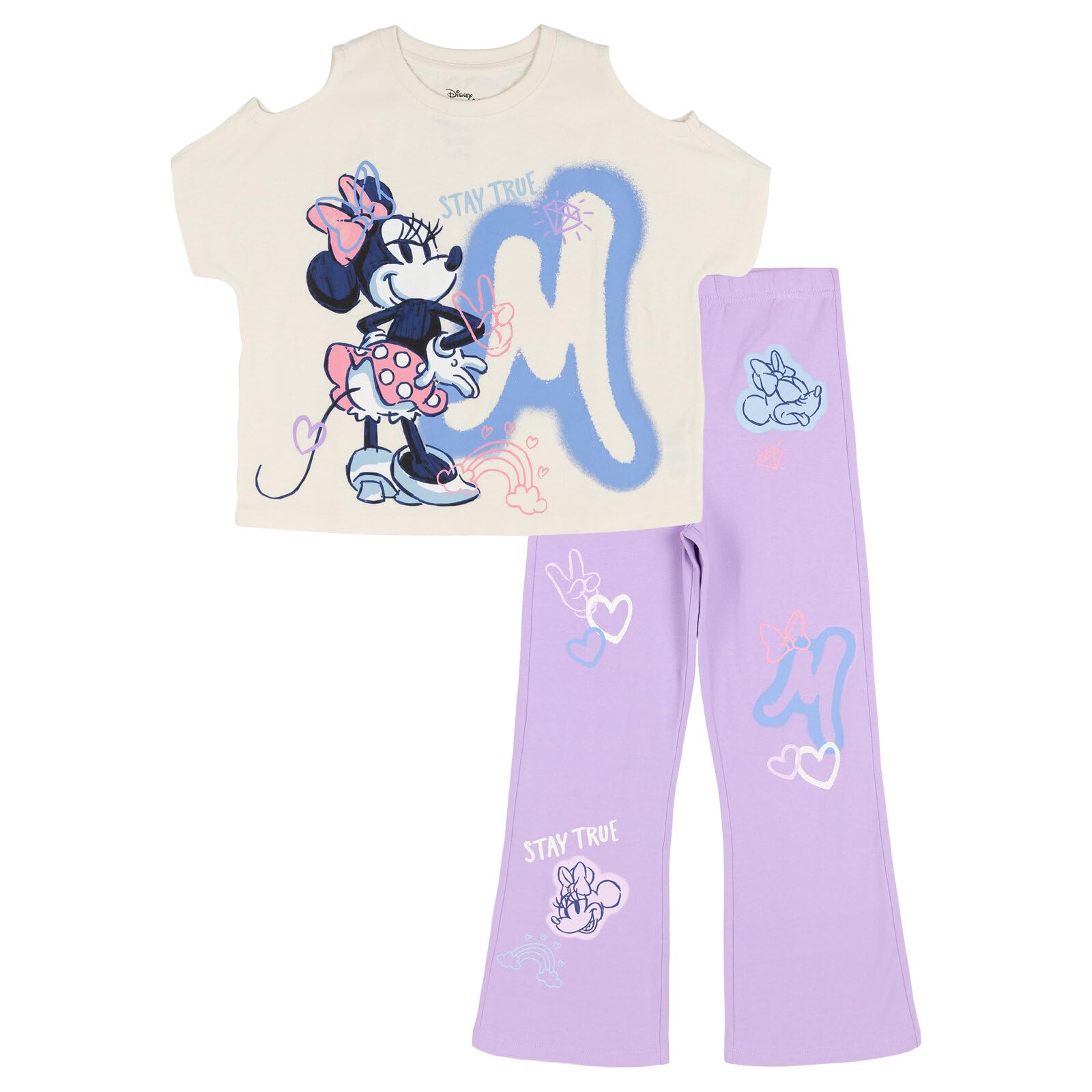 Disney Minnie Mouse T-Shirt and Leggings Outfit Set Infant to Big Kid Sizes (12 Months - 14-16)