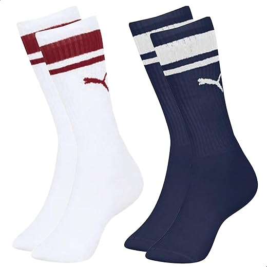 Kit 2 Pares de Meia Puma Cano Alto Academia Esportiva Masculina Respirável Original