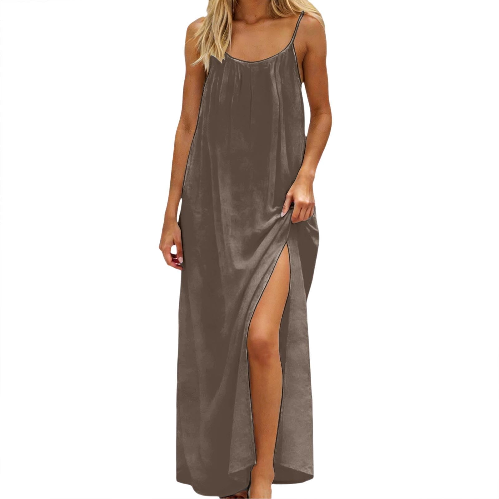 Trendy Beach 2026 Abiti da sole estivi per le donne Casual Backless Loose Fit Vacanza Casual Estate Sundresses Lavoro Primavera Camisole Signore per Matrimonio Uscire Fluido Modesto Teen Sexy