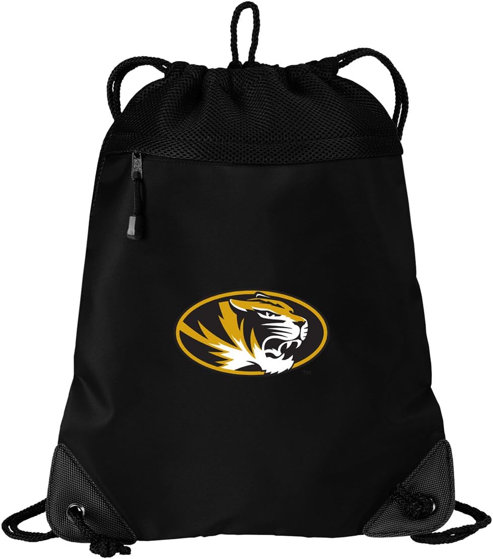 Broad Bay University of Missouri Drawstring Bag Mizzou Logo Cinch Pack Backpack MESH & MICROFIBER