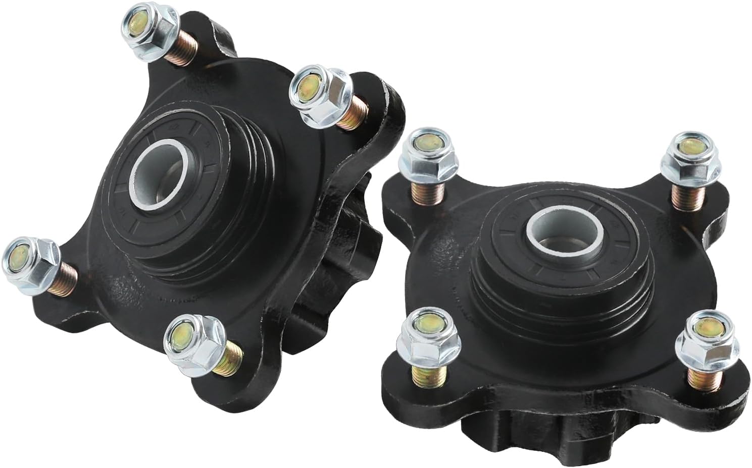MOTOTPR Pair 4 Stud Front Wheel Rim Hub for Dirt Bike Quad ATV Go Kart Drift Trike Mini Bike