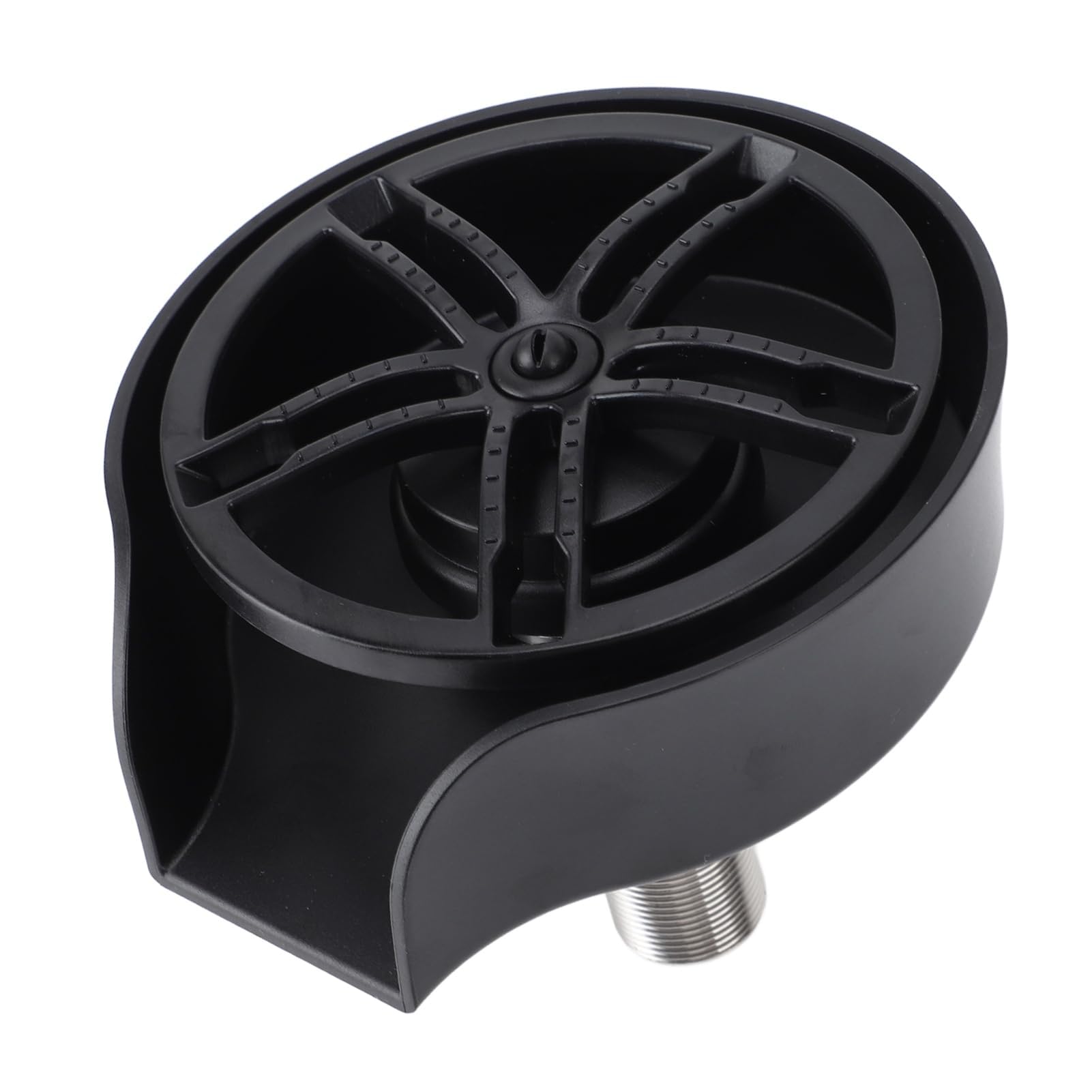 TOPINCN Enjuague automático de vidrio, lavabos para fregadero de cocina, acero inoxidable, limpiador de tazas, accesorio de enjuague para fregadero de cocina (manguera negra tipo 9/16 de EE. UU.)