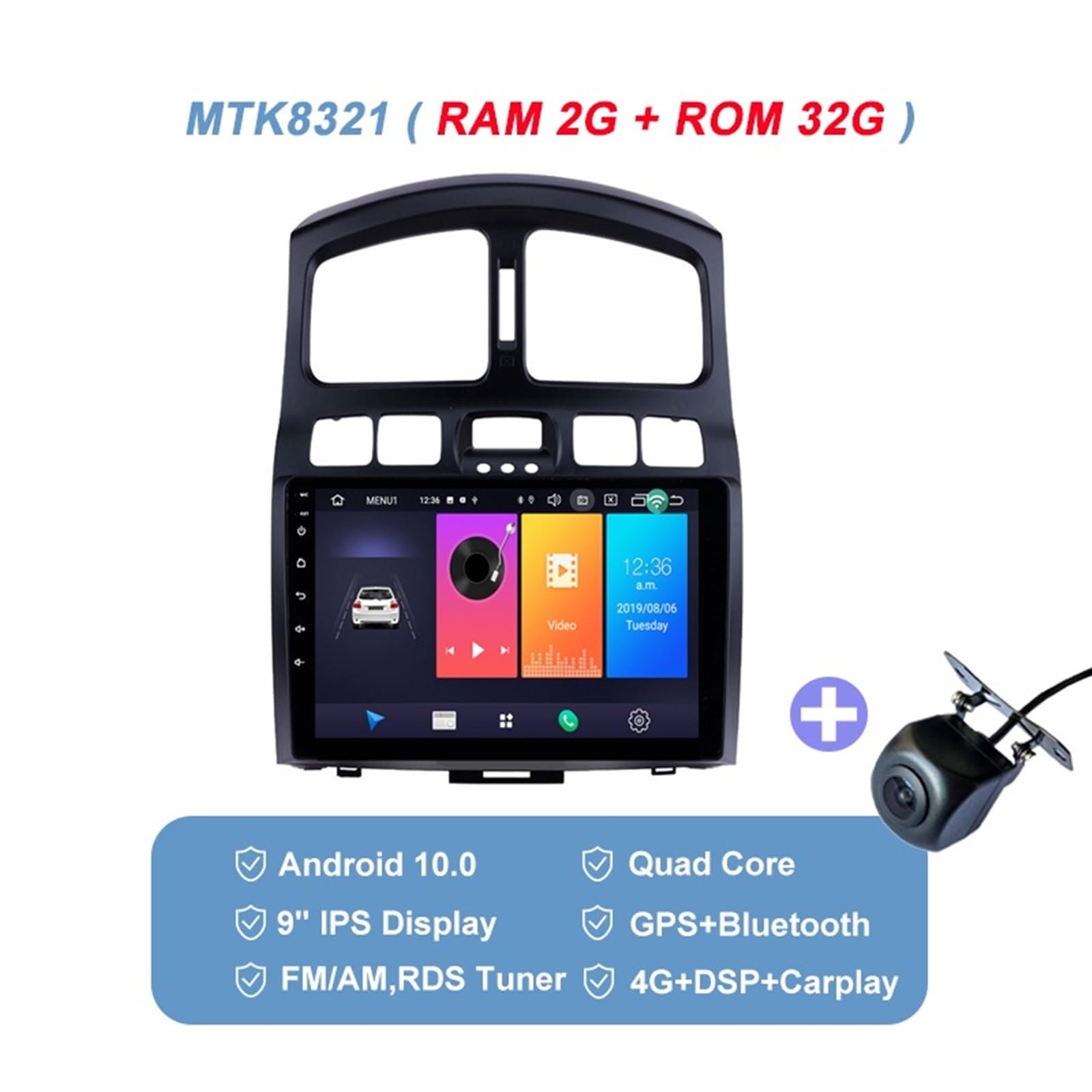 9 "Android 10.0 RAM 4G ROM 64G Classic Santa Fe 2005 2015 samochodowy odtwarzacz DVD nawigacja Gps radio multimedialny jednostka stereo