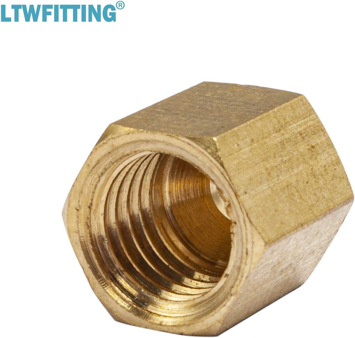 1/8-Inch Brass Compression Sleeves Ferrule with 1/8-Inch Compression Nut, Brass Compression Fitting(Pack of 75)