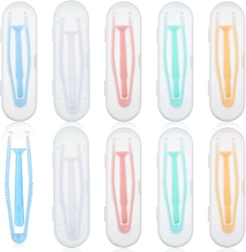Tucnoeu Colorful Contact Lens Remover Tool, Portable Tweezers with Soft Tip