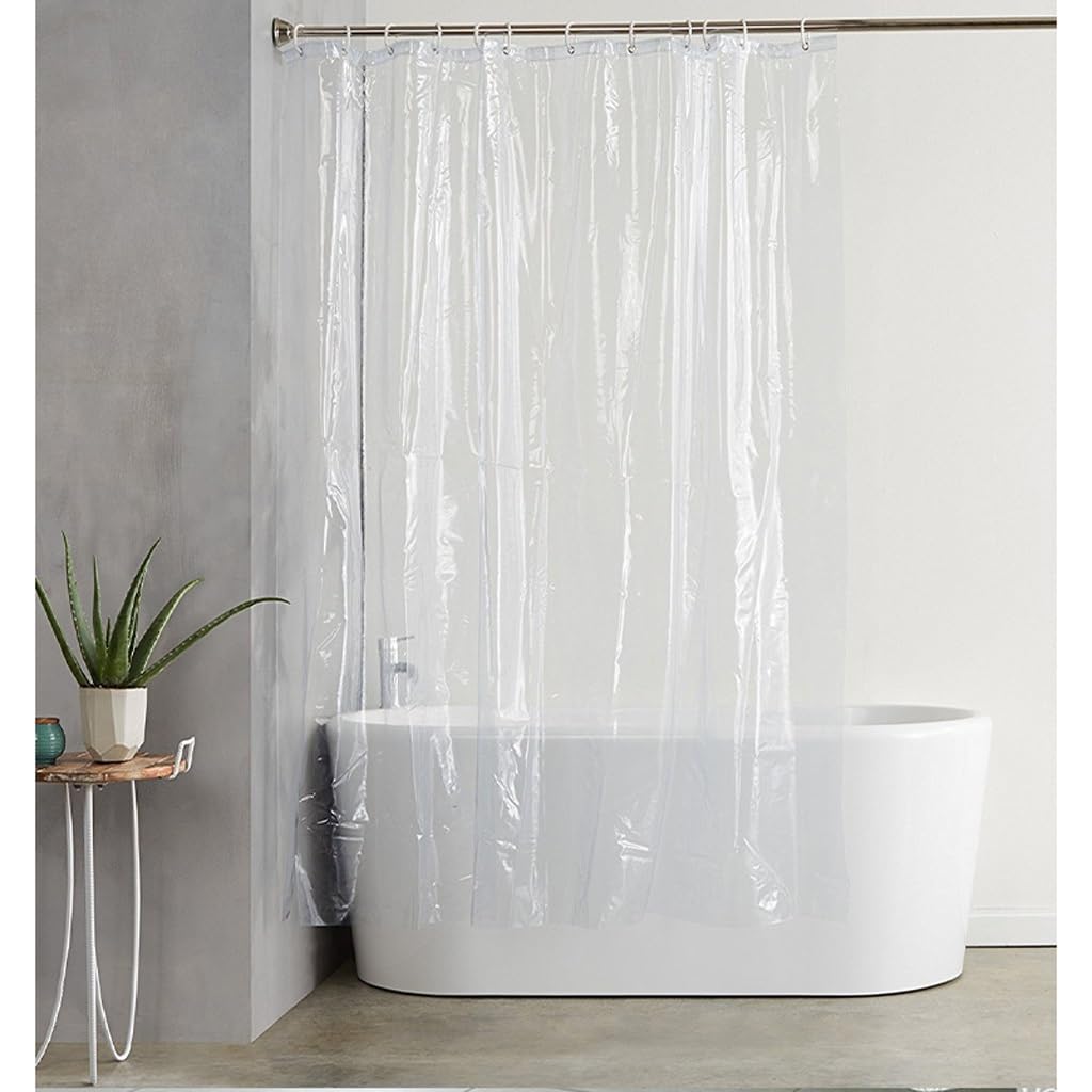 ARINAL Cortina de Ducha Transparente PEVA Impermeable baño Ducha habitación partición Cortina baño Cortina (Size : W180xH200cm)