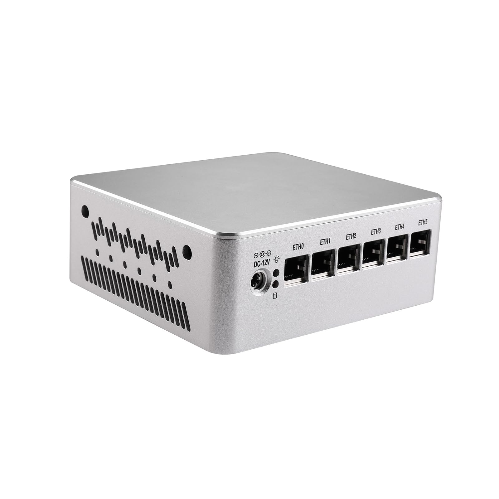 Micro Firewall Appliance, Mini PC, PFSense, Mikrotik, OPNsense, VPN, Router PC, Pentium Gold 7505, RS54, 6 x 2.5GbE LAN, DP, HDMI, Type-C, with Fan, 8G RAM, 64G SSD