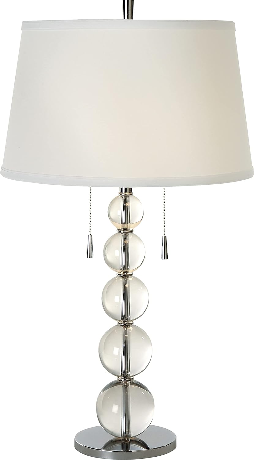 TT5800 Palla Table Lamp, 2-Light 200 Total Watts, Polished Chrome