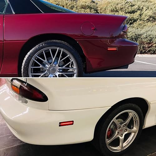 Miniatura 7 de Para Chevy Camaro 1993 1994 1995 1996 1997 1998 1999 2000 2001 2002 Chevy Camaro Luz de marcador lateral trasera lente ahumada lámpara LED roja