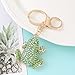 Fashion Yellow Pineapple Rhinestone Alloy Resin Women Car or Bag Keychain (Green Frog)