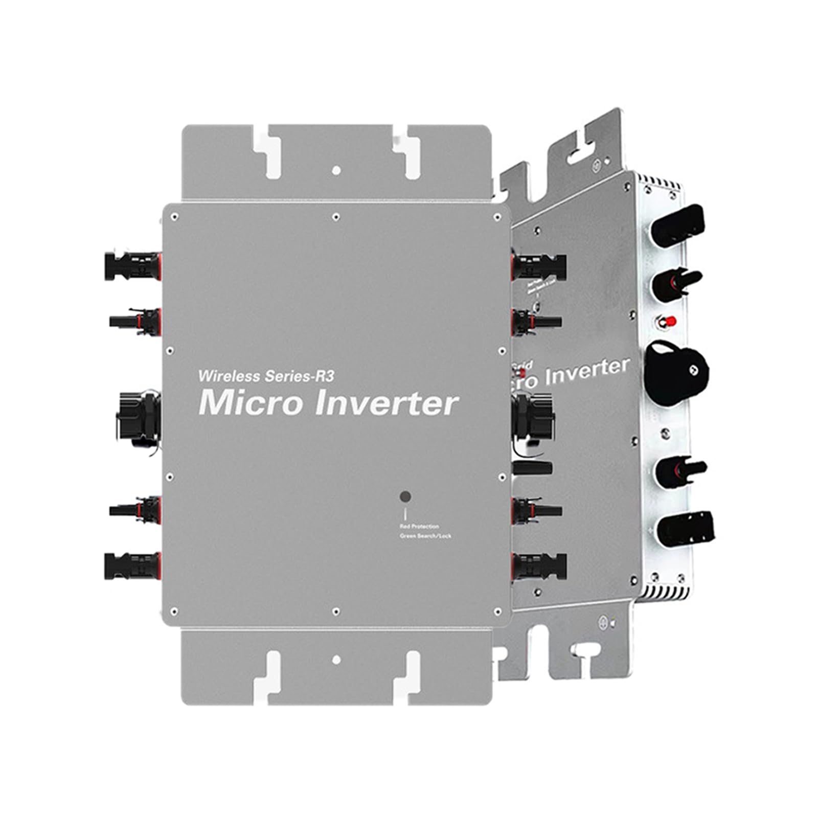 Wodoodporny mikroinwerter sieciowy IP65,samoczynnie chłodzący mikroinwerter solarny,inwerter solarny MPPT z systemem monitorowania Wi-Fi, odpowiedni do 4 paneli słonecznych o mocy 500 W