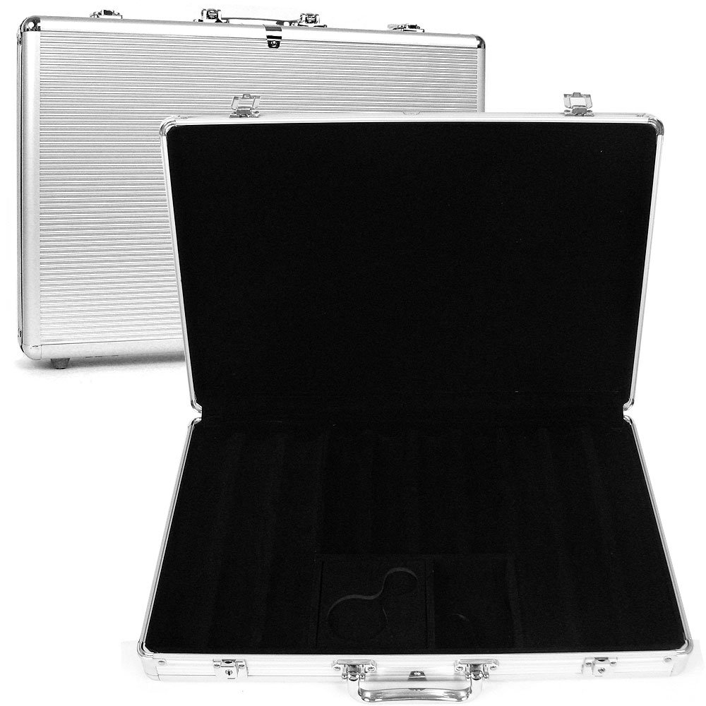 Trademark 650 Capacity Chip Case - Executive Aluminum Hard Side (Silver)