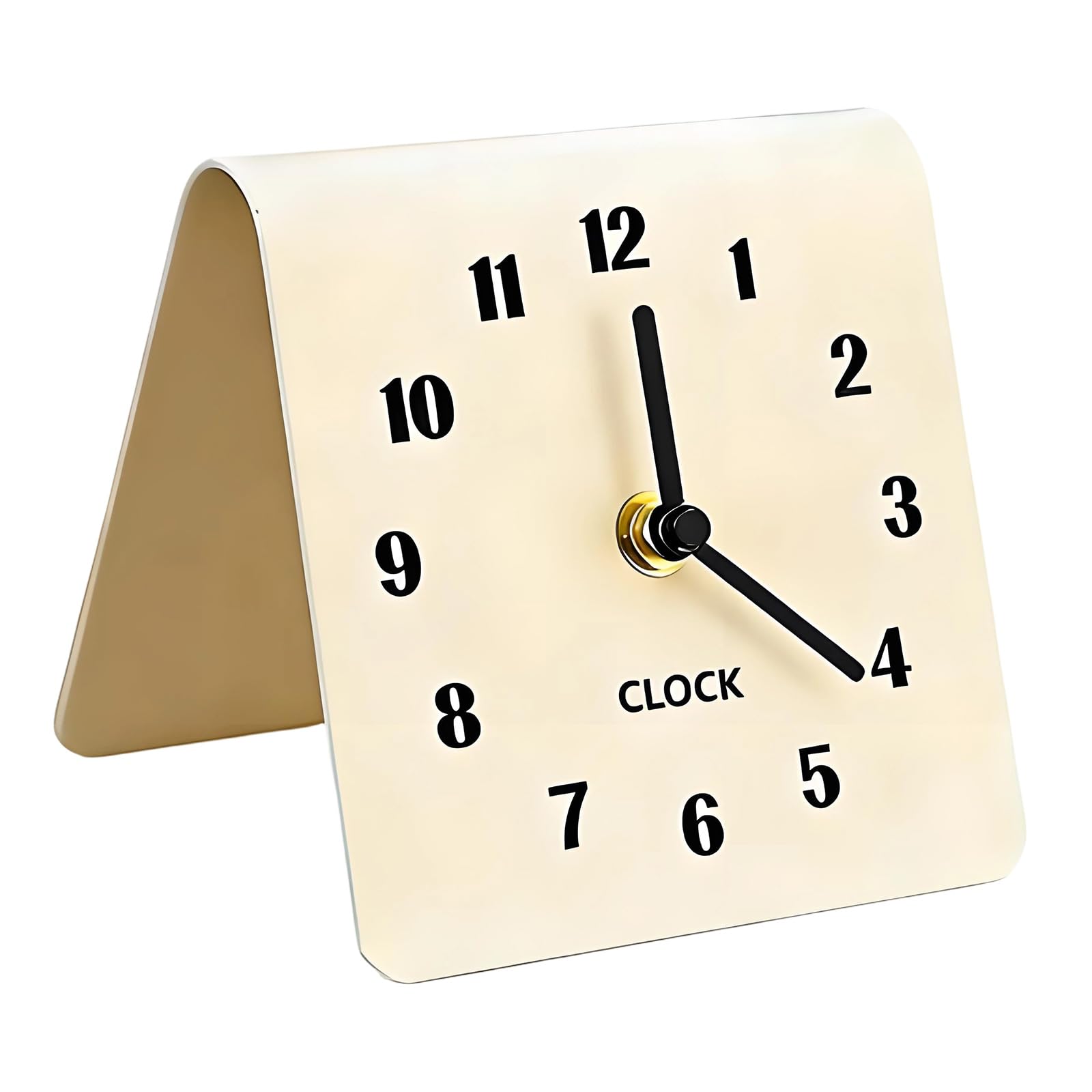 Mekalero Analog Clock for Home Decors Quiet Operations Acrylic Shell Battery Operated Table Clock Birthday Offices Desk