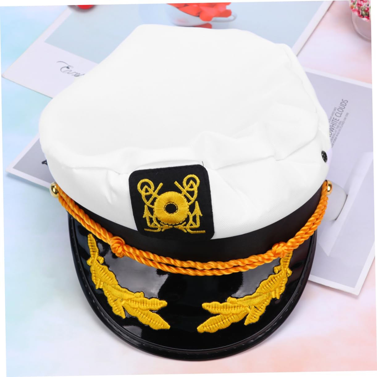 Didiseaon Captain Hat Sailor Navy Blue Unisex Adjustable Decor Party Cosplay Accessory