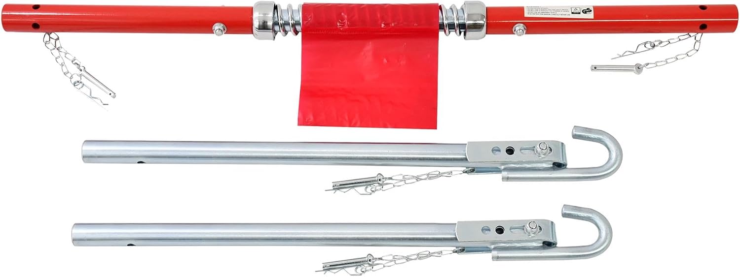 Dapetz   2 Tonne Recovery Tow Bar 3 Part for Towing Cars and Vehicles Towi Pole Pulls Steel Spring Damper Emergency Breakdown Stabilizer for Car Truck Van