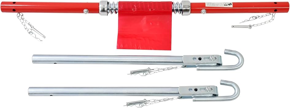 Dapetz   2 Tonne Recovery Tow Bar 3 Part for Towing Cars and Vehicles Towi Pole Pulls Steel Spring Damper Emergency Breakdown Stabilizer for Car Truck Van