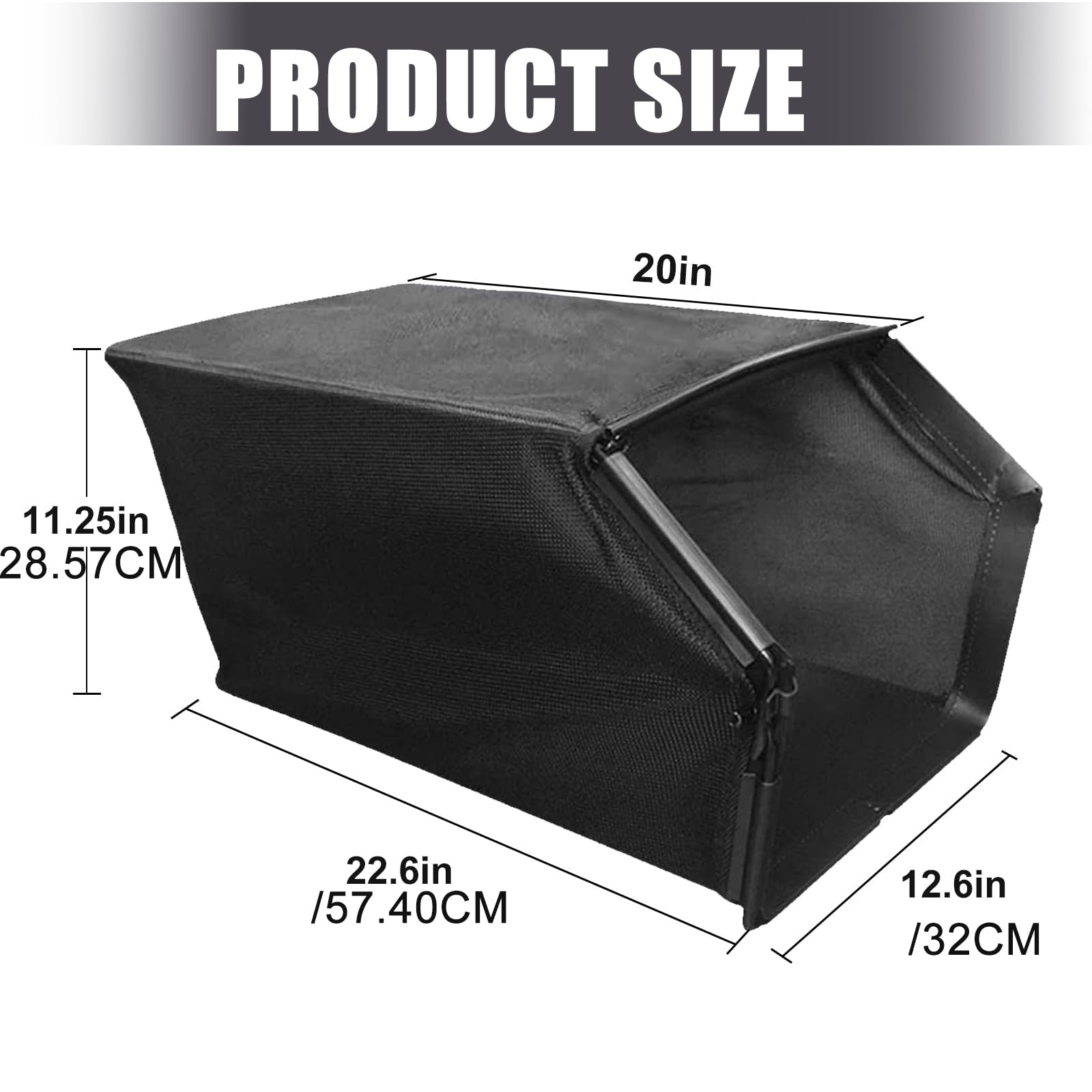 Bolsa de recogida de hojas de nailon de alta capacidad para cortacésped, gestión de desechos de jardín sin esfuerzo 964-04154A 964-04154