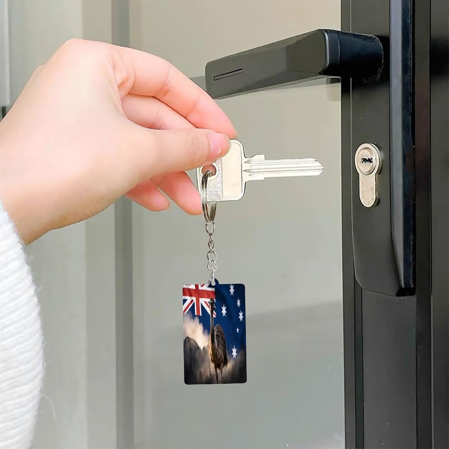 The Australian Emu Flag Funny Acrylic Keychain Key Ring image 4