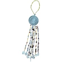 ST Benedict Home Blessing Door Hanger with Charms/BENDICION DE PUERTA SAN Benito CON MEDALLA Redonda Grande. Single