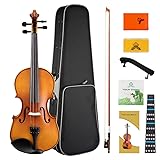 Yasisid Violin Stringed Musical Instruments,For Beginner & Adults,with Hard Case,Bow, Rosin,Shoulder Rest,Extra Strings,Violin Full Set 4/4