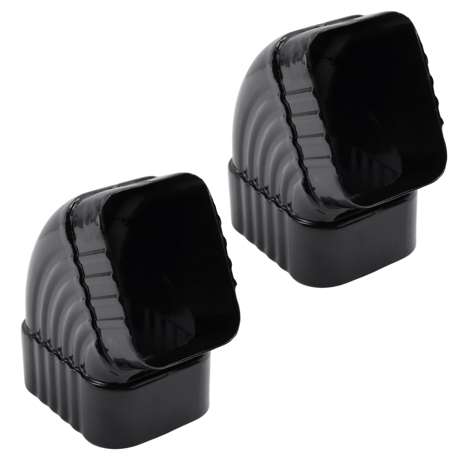 Coude de descente de gouttière 60x80 mm pour connecter les tuyaux alu avec angle 65° noir