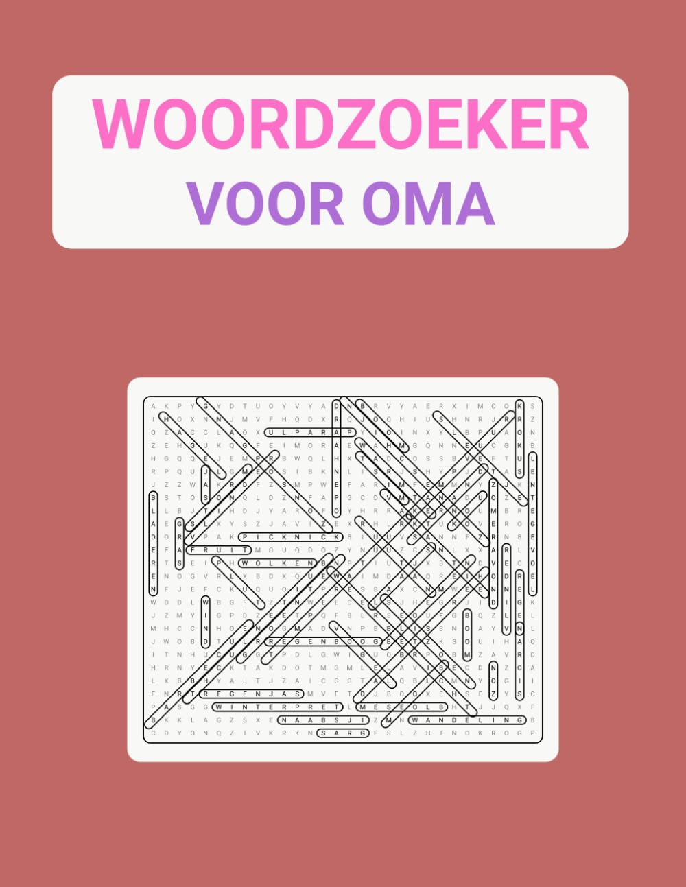 Woordzoeker voor Oma: Train Je Brein met Gezellige Grote Letter Woordzoekers