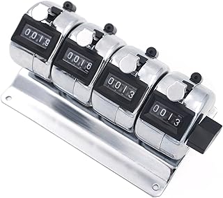GOGO 4-Key Counter Mount Stand Multiple-Unit Desktop Mechanical Tally Counter for Inventory Church Traffic Bank