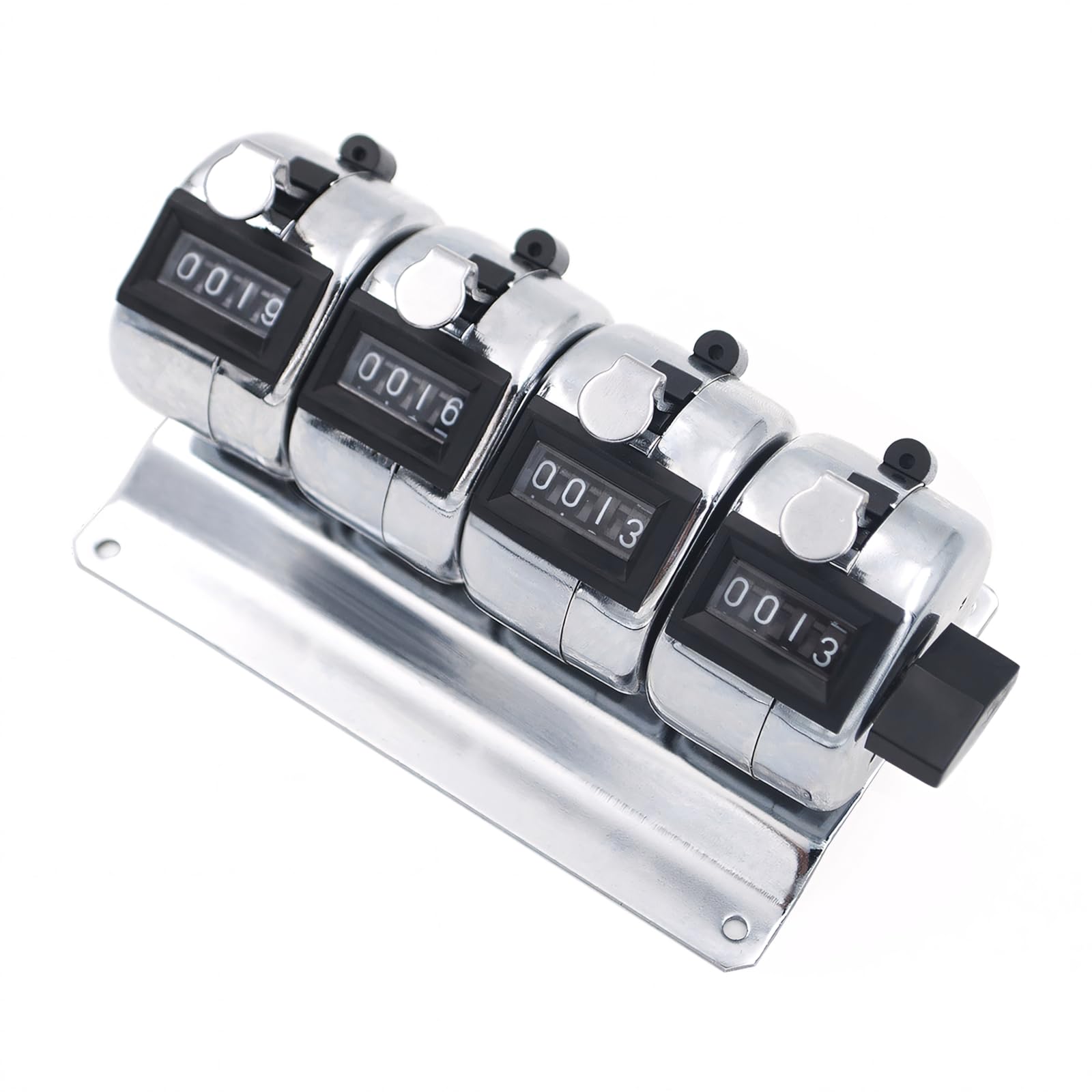 GOGO 4-Key Counter Mount Stand Multiple-Unit Desktop Mechanical Tally Counter for Inventory Church Traffic Bank