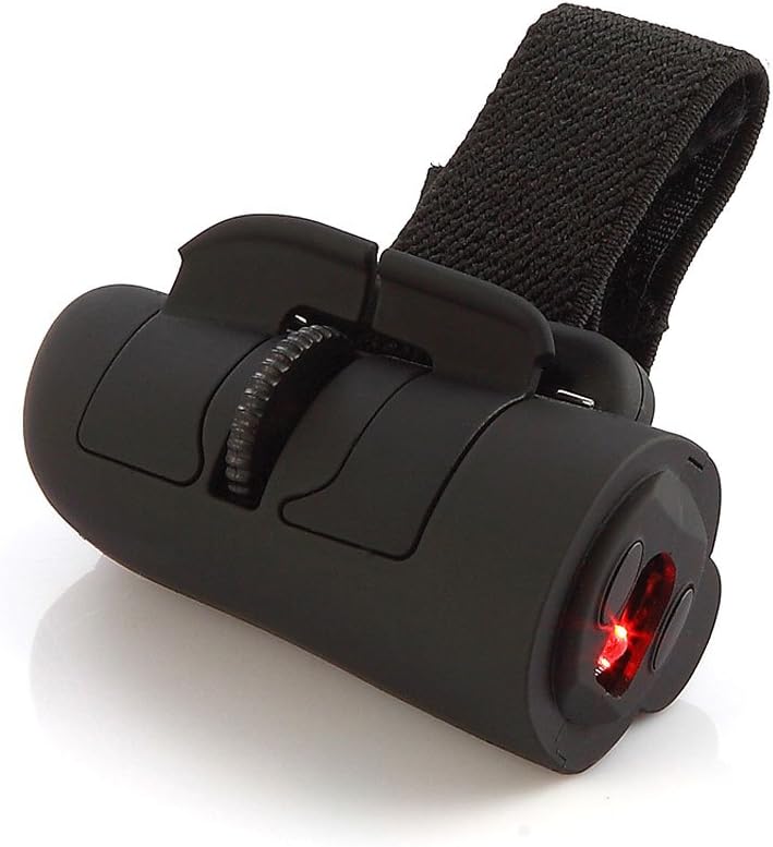 High Speed Mini 2.4GHz USB Wireless Lazy Finger Rings Optical Mouse 1600Dpi for PC Laptop Desktop (Black)