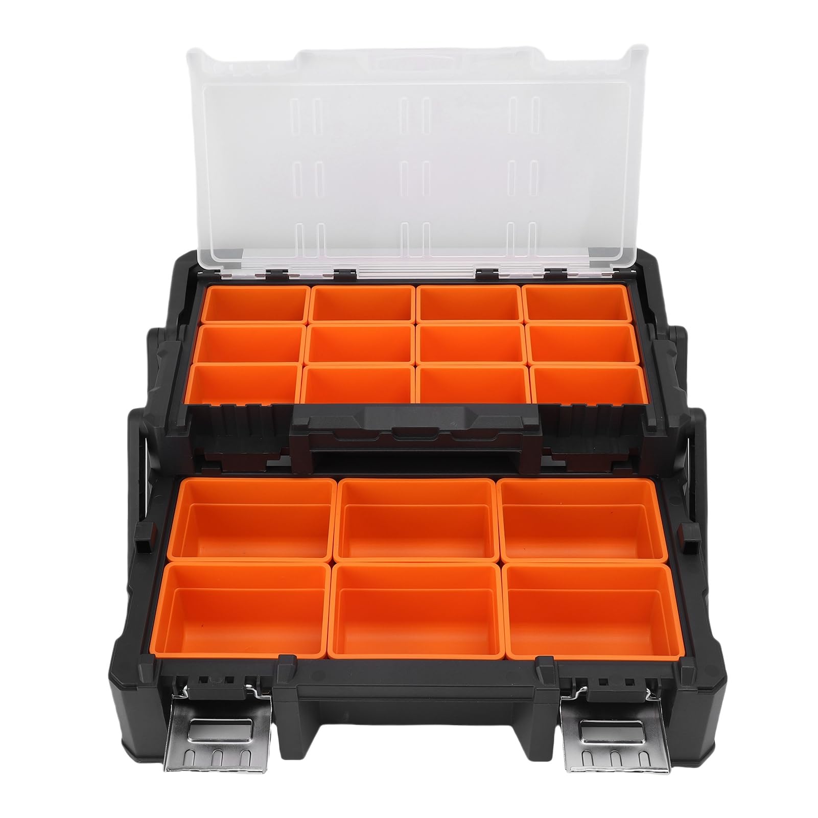 Organizer per piccole parti 18 scomparti Cassetta degli attrezzi elettronica multifunzionale Viti Dadi Bulloni Punte da trapano Terminali per cavi Garage RV