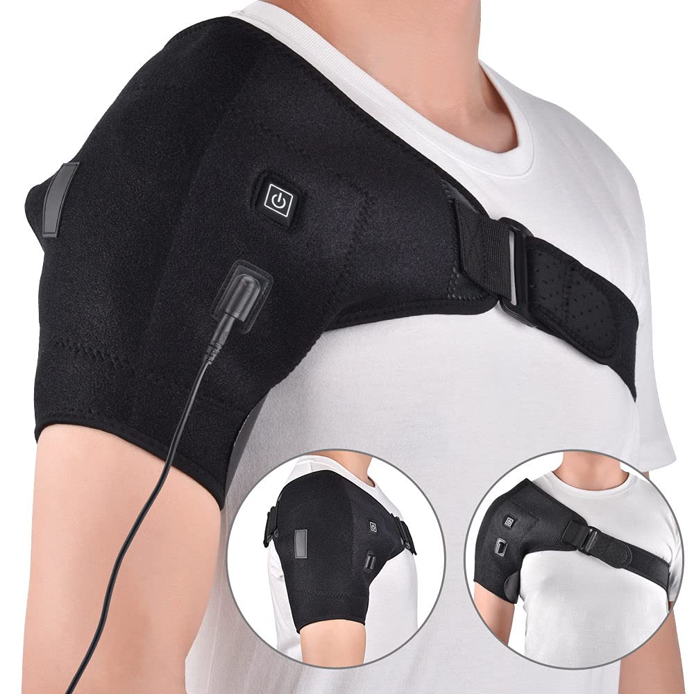Hombreras de Masaje, Calefacción, Adjustable Hombrera Neopreno, Adecuado para Tendinitis Hombro, Artritis, Dolor Muscular