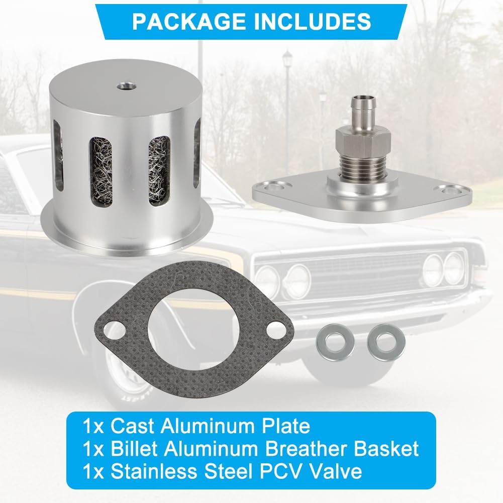 AUTOVIC Intake Manifold PCV Kit Positive Crankcase Valve For Ford FE 352 390 406 427 428 Engine
