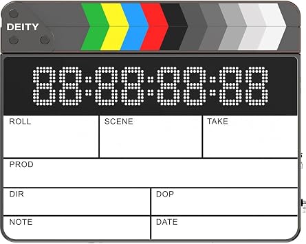 Deity TC-SL1 Wireless Bluetooth-Enabled Timecode Smart Clapper Slate with Wooden Clapper, Dual NP-F550 Battery Bays, and USB-C Charging