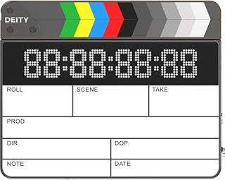 TC-SL1 Wireless Bluetooth-Enabled Timecode Smart Clapper Slate with Wooden Clapper, Dual NP-F550 Battery Bays, and USB-C Charging