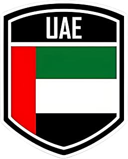 AL FAKHAMA UAE Flag Sheild Sticker Vinyl