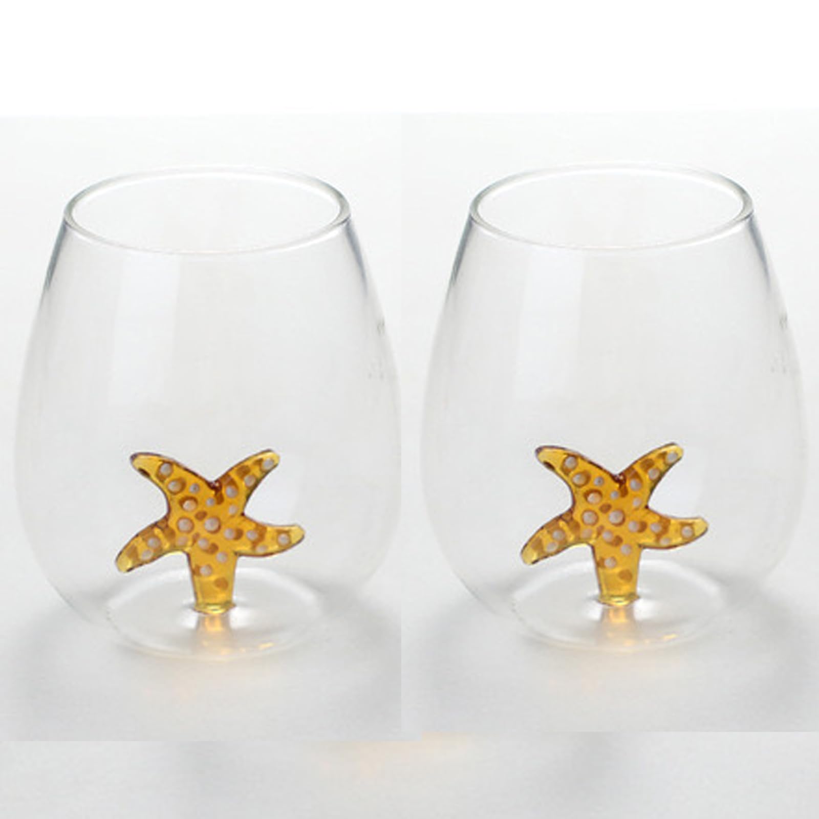 Verres à vin uniques 3D étoile de mer pour sublimer une décoration de table océan