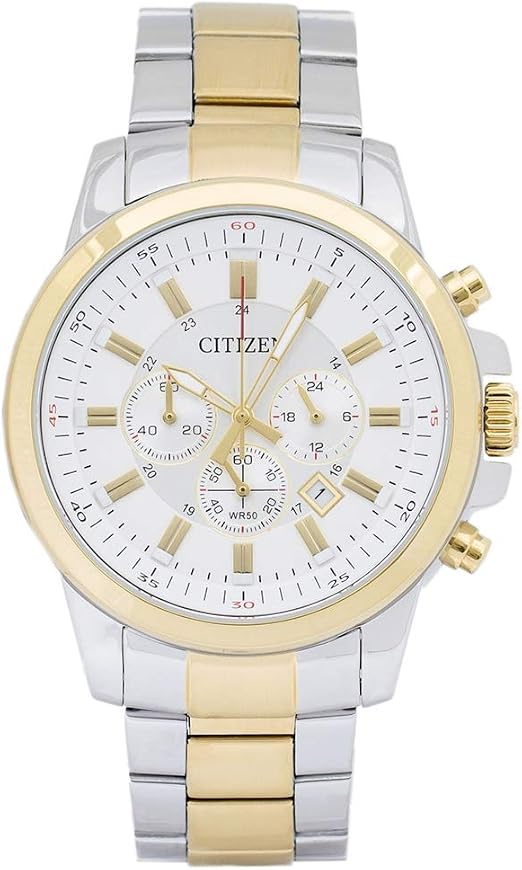 Amazon.com: Citizen AN8087-51A Reloj de cuarzo de acero inoxidable dorado  para hombre : Ropa, Zapatos y Joyería