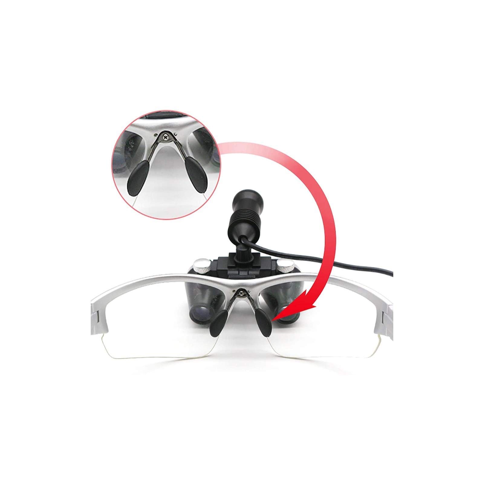 Lupas con Montura para La Cabeza, Lupas con Luz Led, Lupa Binocular con Foco, Gafas con Luz para Eryloupe,