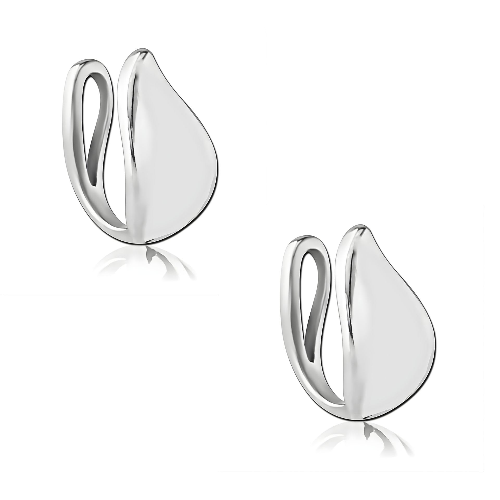 Luxury Surgical Steel Leaf Clip-On Nose Ring | Skin Safe Hypoallergenic & Rust-Free Finish For Women And Girls (NR0187) 2 Pcs-image-35