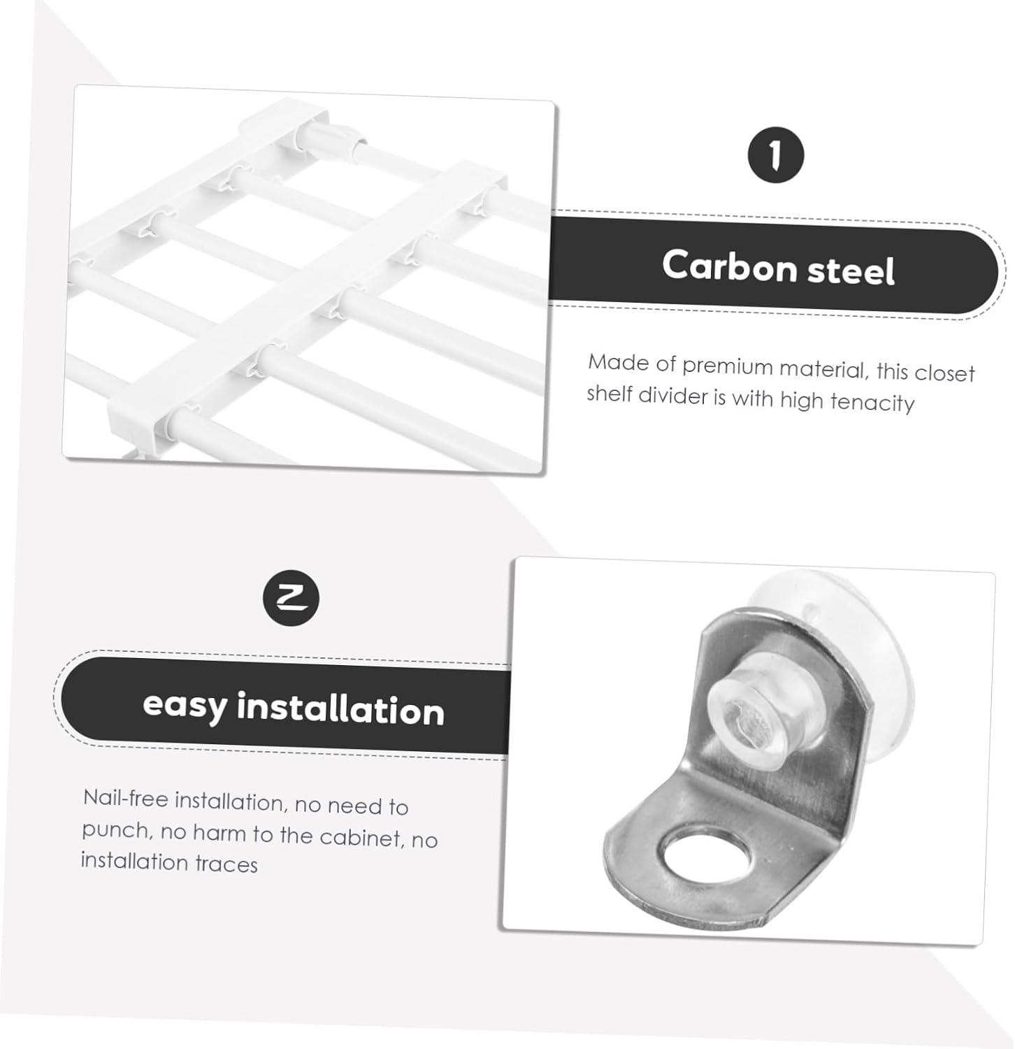 Closet Rod Shelf Wall Shelves Retractable Detachable Organizer Storage Supplies for Wardrobe