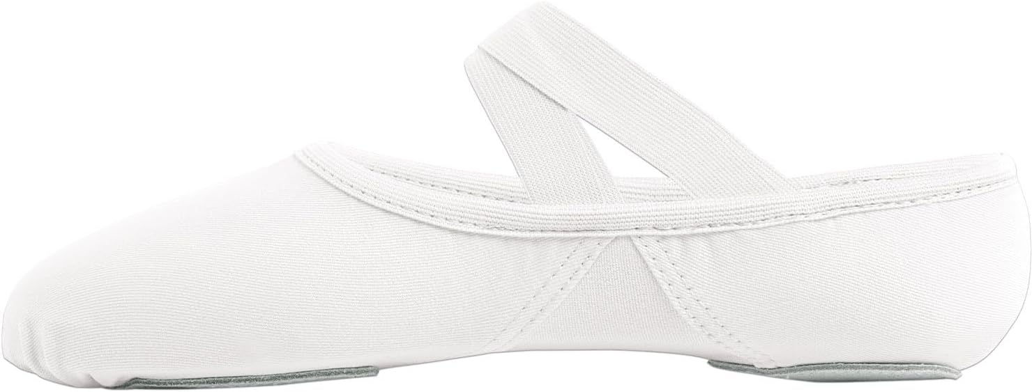 Cloud Soft 4 Way Stretch Canvas Ballet Shoes Split Sole Dance Slippers for Toddler Girls, Little Big Kids Training