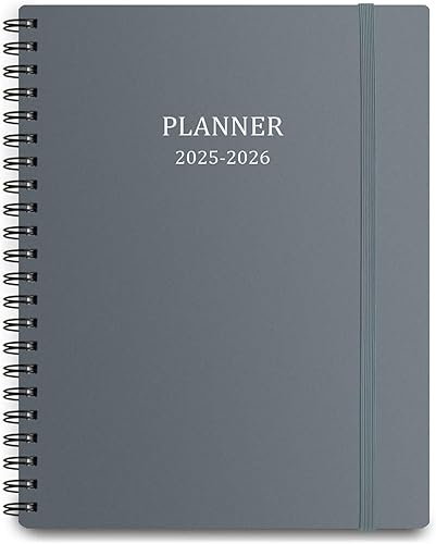 Agenda 2025-2026, agenda mensual desde julio de 2025 a junio de 2026, agenda con cubierta de polipropileno resistente, agenda semanal 2025, pestañas