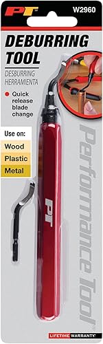 Miniatura 9 de Performance Tool W2960 Escariador y herramienta de desbarbado para metal, PVC y conducto con cabezal giratorio y cambio de cuchilla de liberación