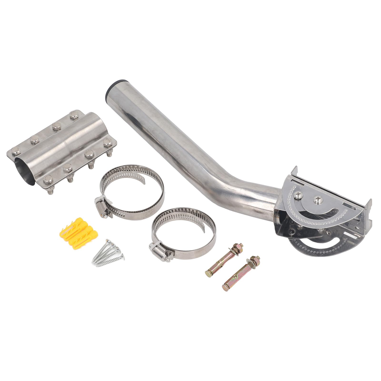 Kit di Montaggio su Tetto Regolabile Supporto a Parete Lungo per Carichi Pesanti Set di Staffe di Montaggio su Palo per Antenna Parabolica Rettangolare V2 per