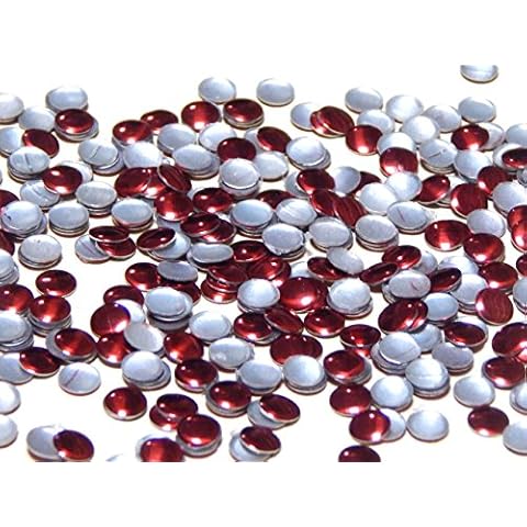 Perlin Nailheads Bügelnieten Metall HOTFIX 1500 StÙck HOTGLUE RUND ROT 4mm 660 Cover