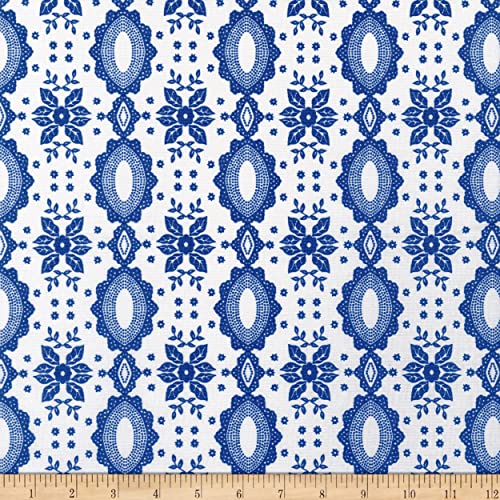 FreeSpirit Folk Heart Lace China, Fabric by The Yard