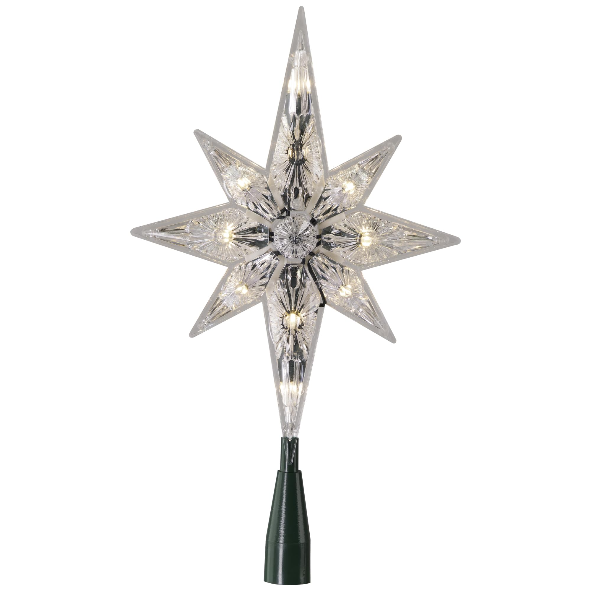 Lighted Faceted Star of Bethlehem Christmas Tree Topper- 13.5