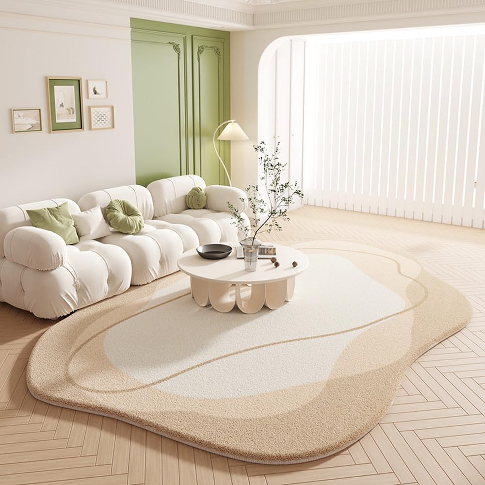 Tapis de chambre doux crème idéal pour réchauffer les sols froids