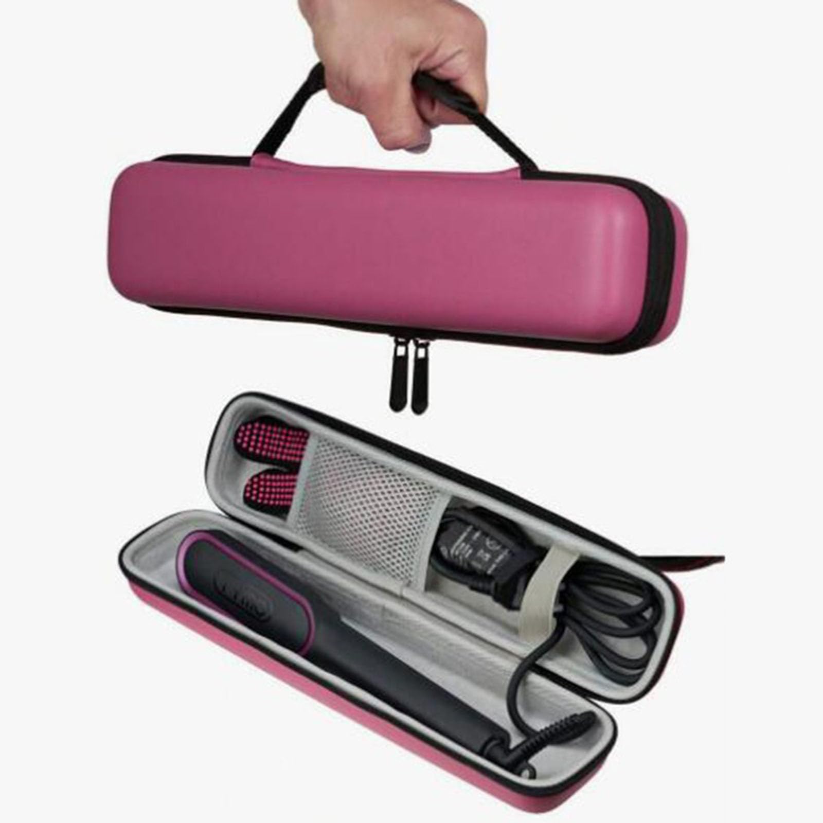 Black Zipper Carrying Case - Ideal for Recorder, Flute Soprano Recorder - Hard Case Cover with Storage Pouch (Pink)